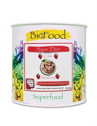 BioFood Süper Fiber Çilek ( Strawberry ) 180 gr
