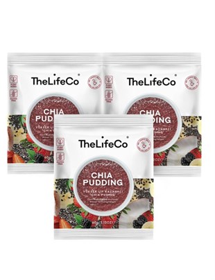 TheLifeCo Chia Pudding 57 gr (glutensiz, vegan) x 3 Adet