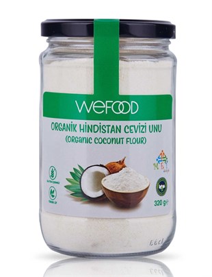Wefood Organik Glutensiz Hindistan Cevizi Unu 320 gr (Organik Sertifikalı)